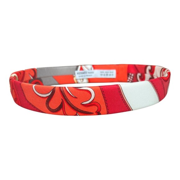 HERMES Silk Mistinguett Headband Made in France One Size Fits All Hairband main image 4